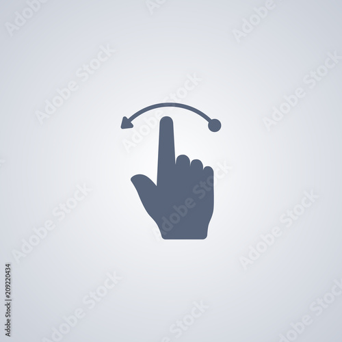 Gesture left vector icon