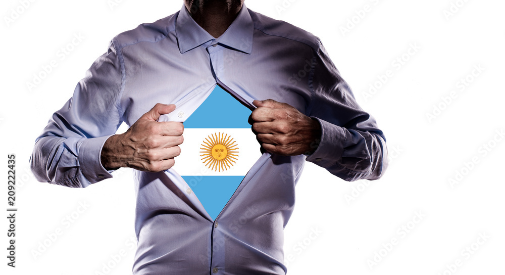Tifoso dell'Argentina - obrazy, fototapety, plakaty 