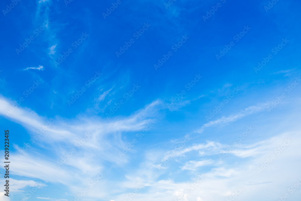blue sky background texture with white clouds.