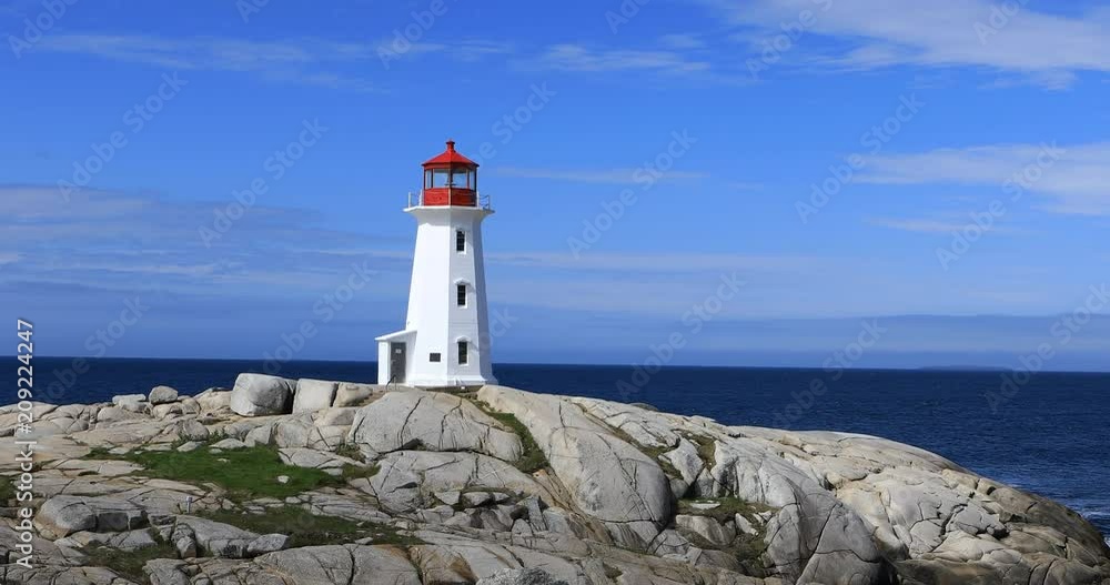 Scene of the Peggys Cove Lighthouse, Nova Scotia, Canada 4K Scene of the Peggys Cove Lighthouse, Nova Scotia, Canada 4K