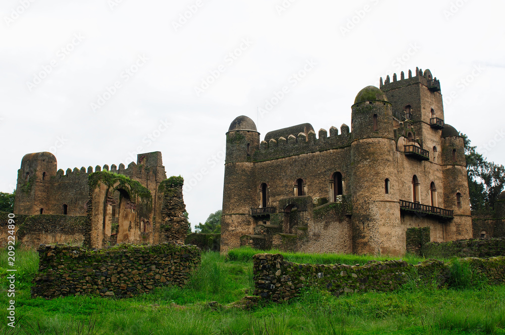 Castle built by the Emperor Fasilides  in the Gonder town in Ethiopia, Royal Enclosure