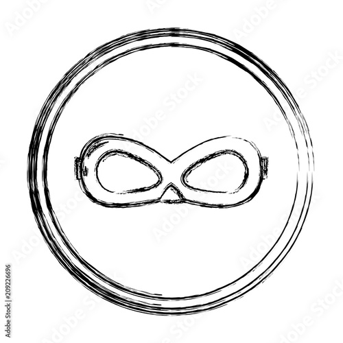 grunge crime mask face accessory emblem