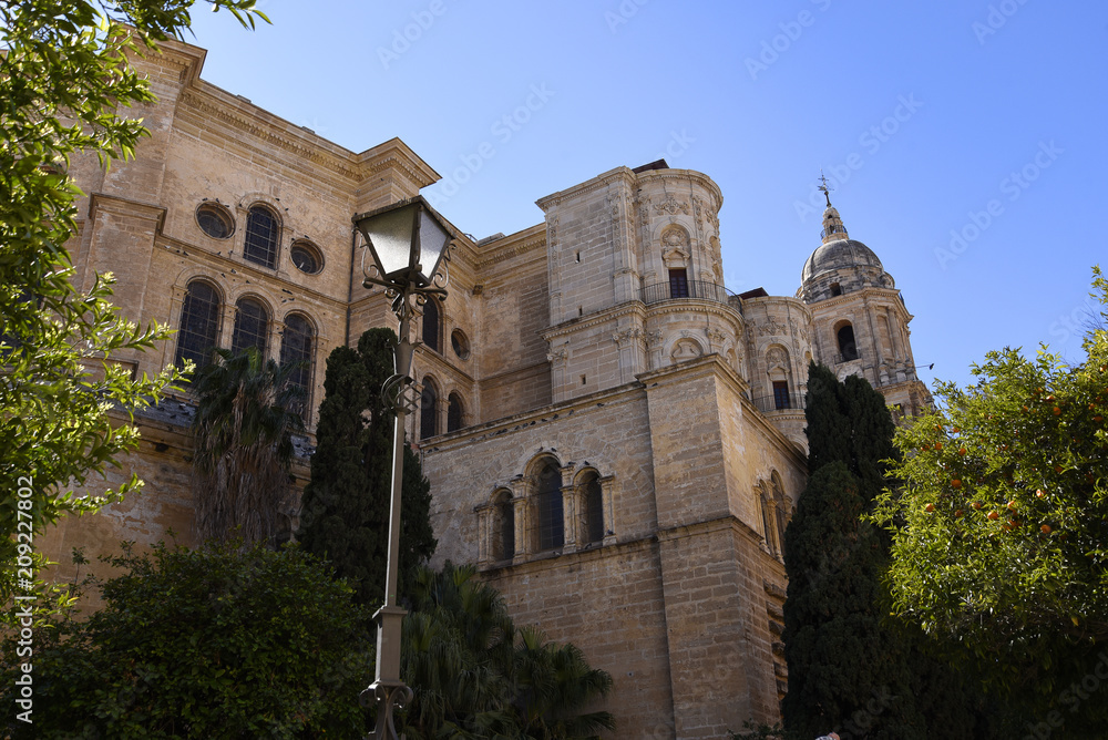 The Cathedral of Malaga in the city of Malaga in Andalucia in southern Spain. It is in the Renaissance architectural tradition. 

