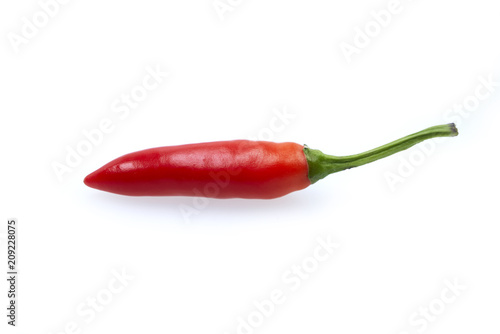 Chilli Red Bullet On White Isolated Background