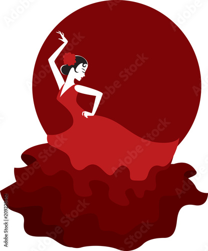 Flamenco design with copy space