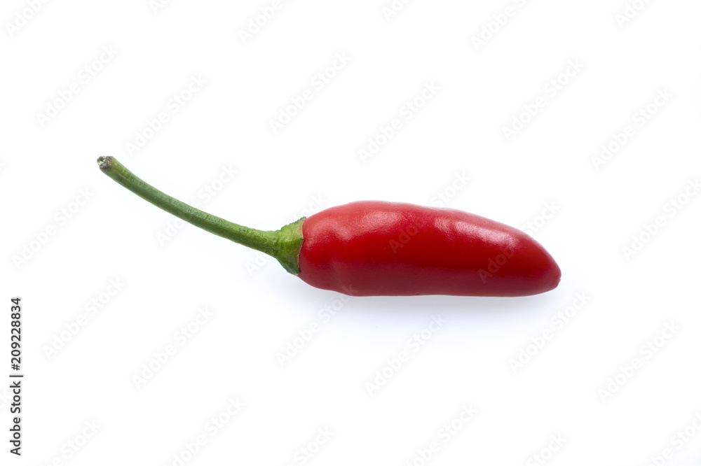 Chilli Red Bullet On White Isolated Background Chilli Red Bullet On White Isolated Background