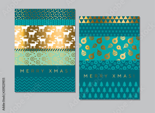 Laconic simple xmas pattern for card