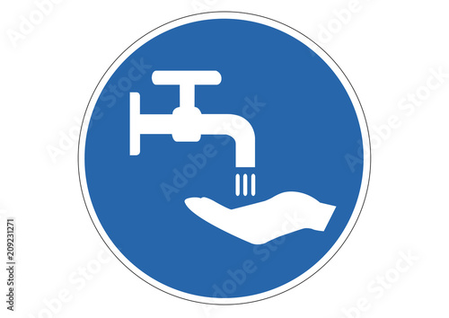 Schild Händewaschen