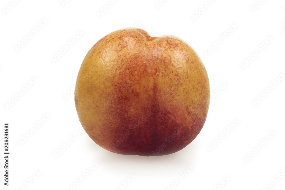 Nectarine On White Isolated Background Nectarine On White Isolated Background