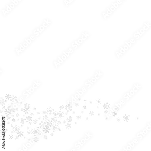 Flying delicate flowers