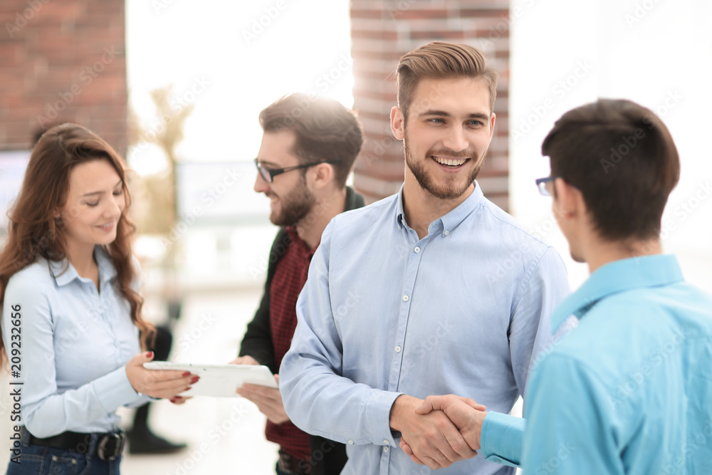 Group of business people who standing and discuss. Group of business people who standing and discuss.