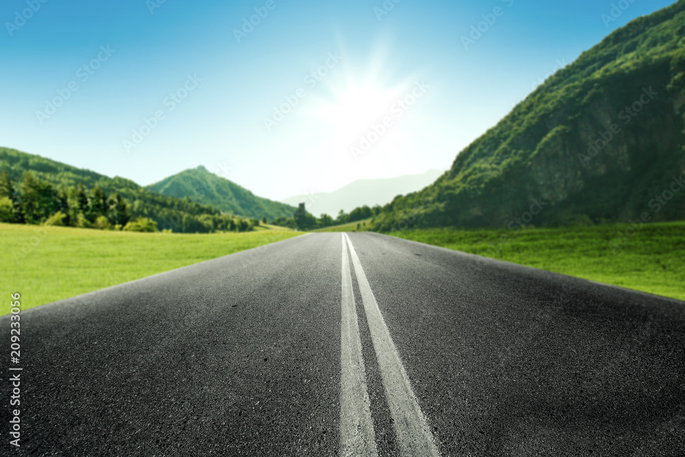 summer road background and free space for your decoration. summer road background and free space for your decoration.