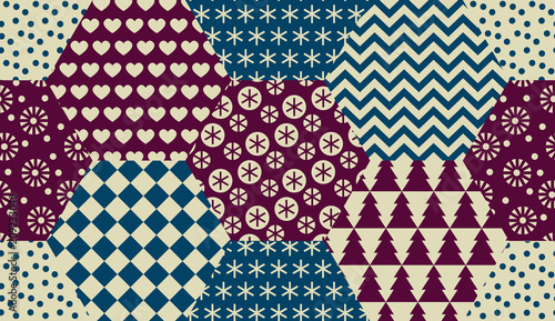 Xmas classic patchwork seam...