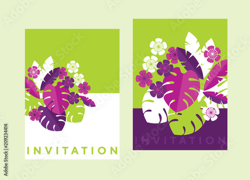 Vibrant bright simple tropi...