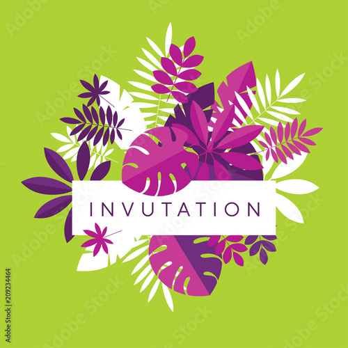 Vibrant bright simple tropi...