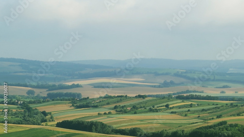 mountains hills landscape background daylight morning panorama view