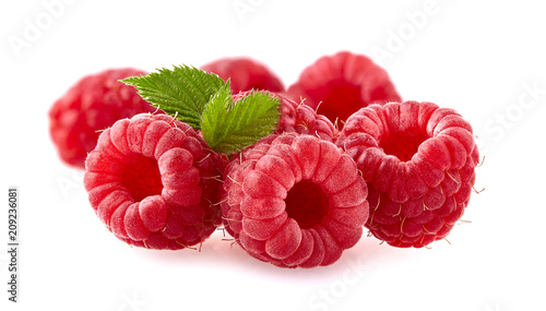 Raspberries Isolated on White Background