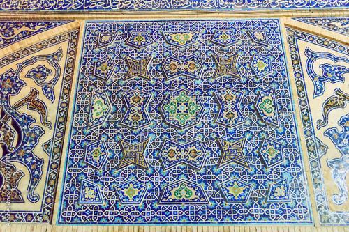 Architectural detail of Jameh mosque in Isfahan. Iran © Elena Odareeva