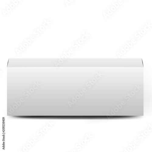 White square paper box. 