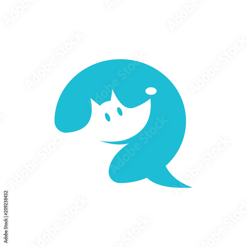 Abstract Dog Pet Consultant Logo Symbol