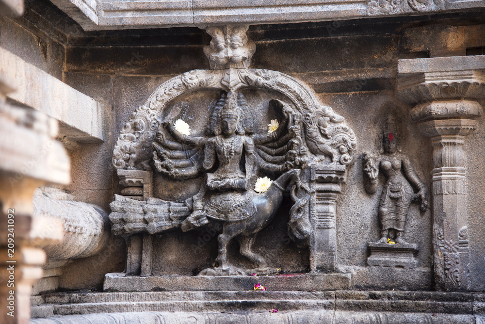 Sculpture of Kartikeya, Brihadishvara Temple, Thanjavur, Tamil Nadu, India Sculpture of Kartikeya, Brihadishvara Temple, Thanjavur, Tamil Nadu, India