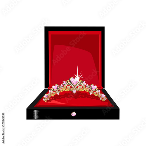 Beautiful tiara in a gift box