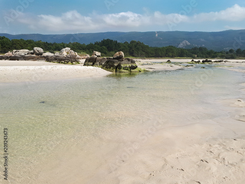 Natural pool of the beach 