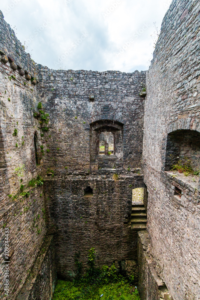 Inside an ancient ruined castle (Carreg Cennen)