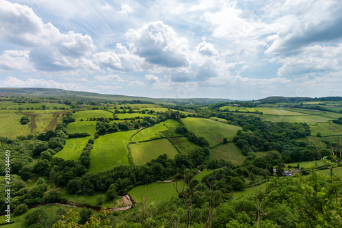 View from the window of an ancient castle (Carreg Cennen, Wales) photo