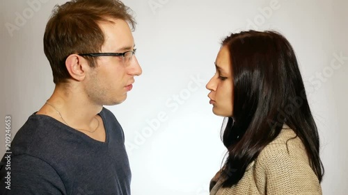 man and a girl argue among themselves