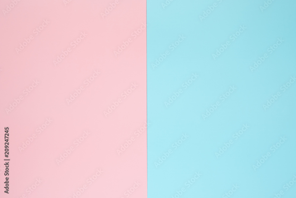 Naklejka premium Pink and light blue pastel paper color for background