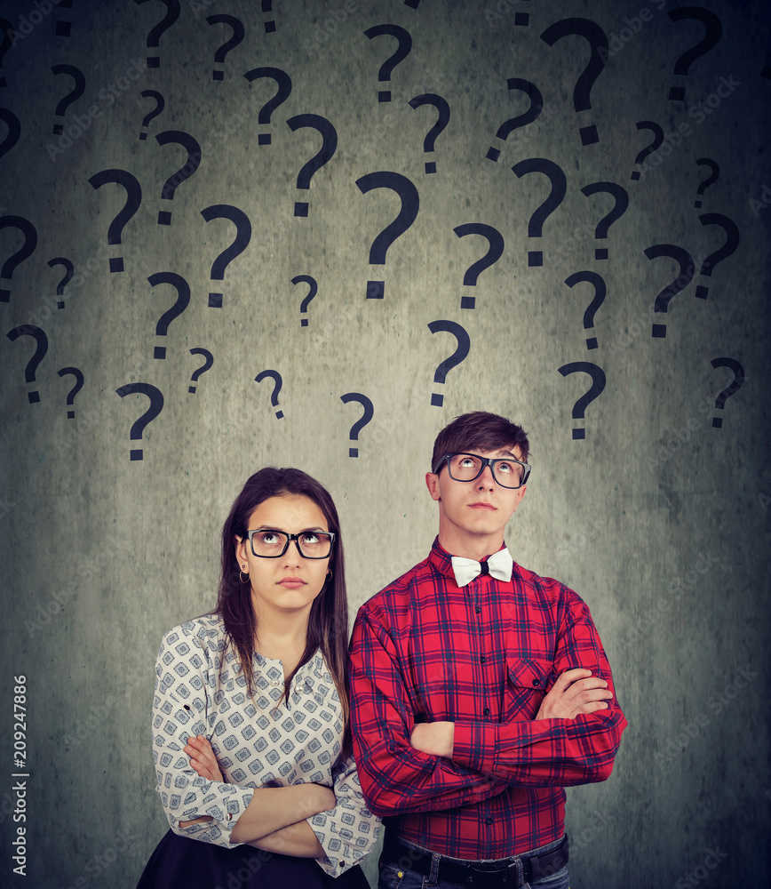 Couple having difficulties and misunderstanding Couple having difficulties and misunderstanding