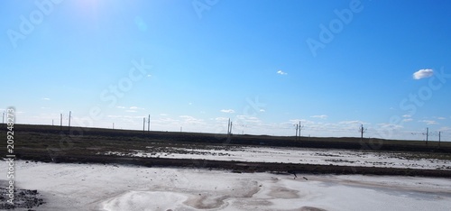 Salt on the banks of Balkhash