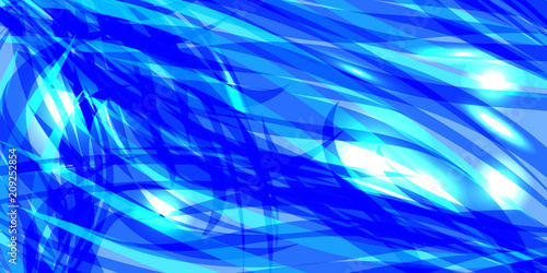 Vector glowing water background made of blue sea lines.