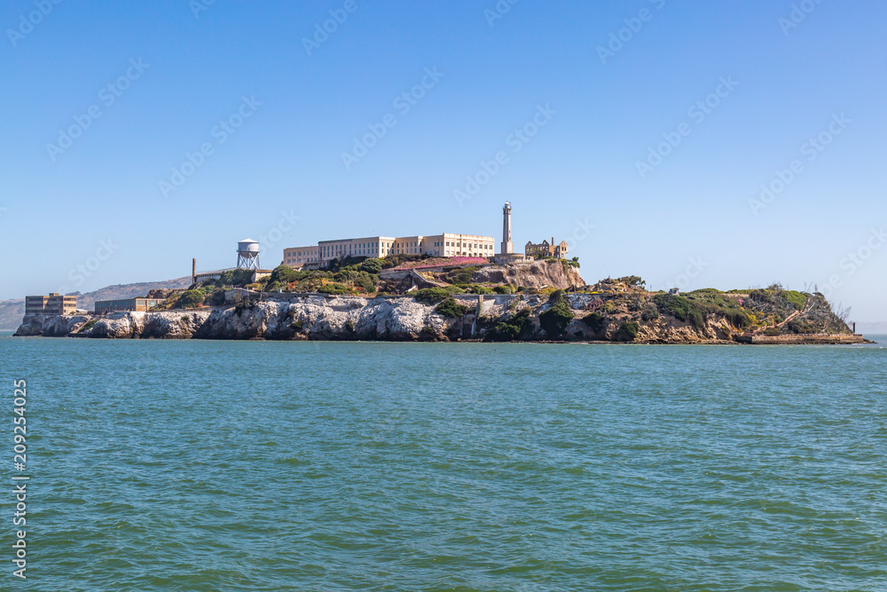A view of the Island of Alcatraz, in San Francisco Bay