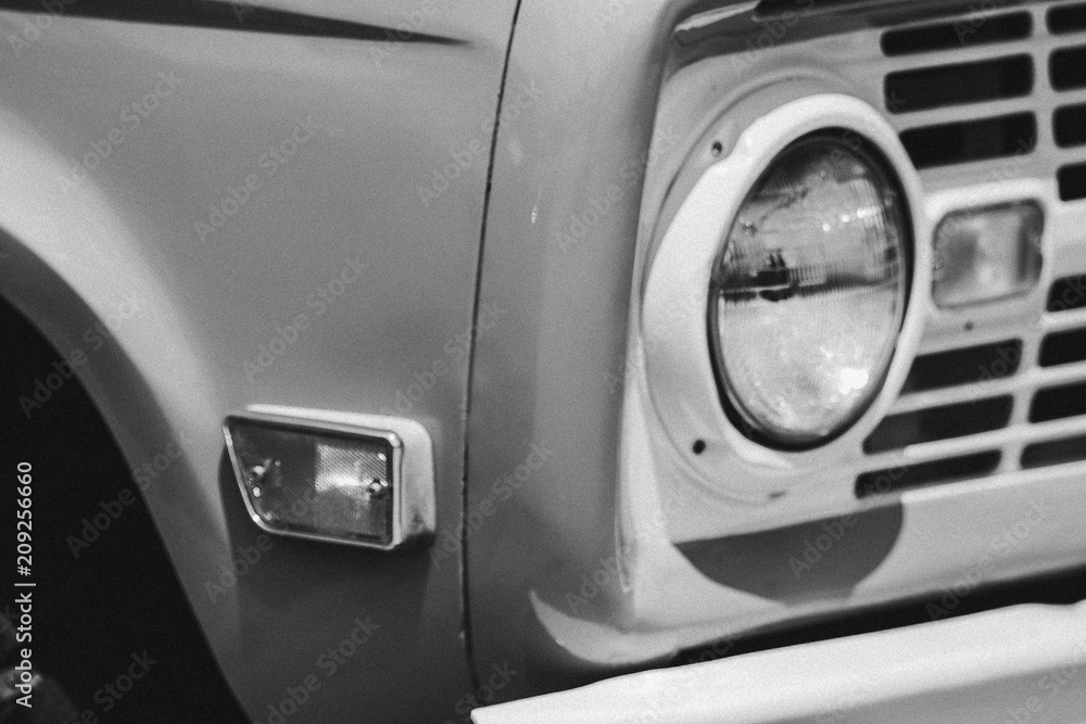 Black and White American Muscle Car Black and White American Muscle Car