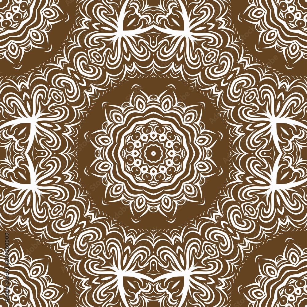 Mandala Style Vector Color Shapes. Abstract design. Decoration for fashion, holiday card, relax