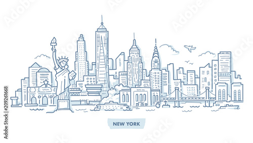 New York Cityscape Doodle