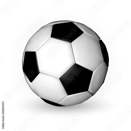 Football ball  soccer ball on wfite background. Vector illustration