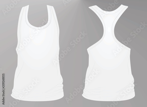 Sleeveless t shirt. vector illustration 
