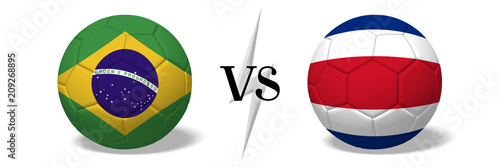 Soccer championship - Brazil vs Costra Rica