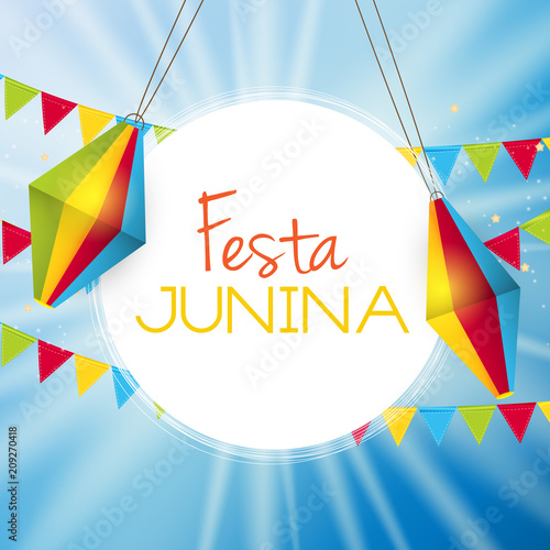 Festa Junina Background Vector Illustration