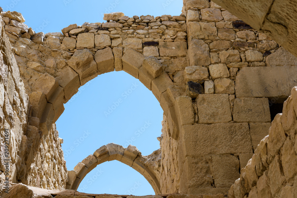 Giordania, rovine del castello di Ash Shubak