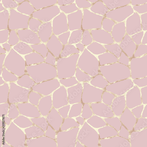 Abstract geometric gold ornament. Seamless pattern