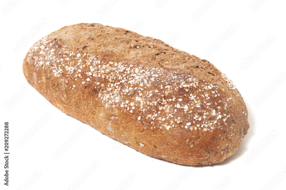 Traditional baguette on white background Traditional baguette on white background