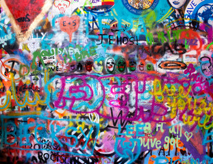 Acrylglasbilder Graffiti john lennon wall prague  © Aryana