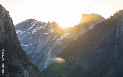 Canvas Print Yosemite National park at sunrise,California,usa.