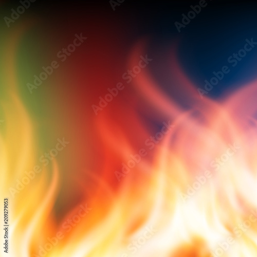 Abstract rainbow orange fire background. EPS10 vector.