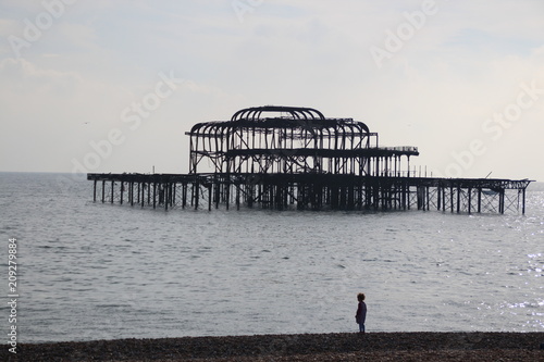 Boy alone at the beach