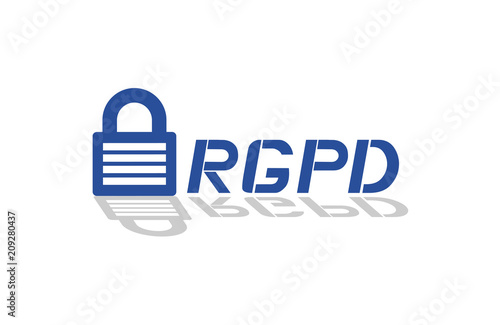 RGPD data protection symbol, in spanish